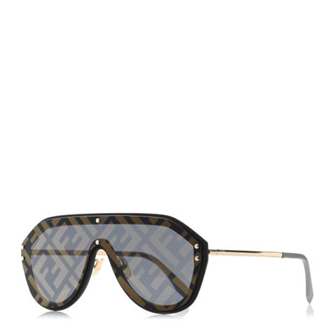 FENDI FF Fabulous Shield Sunglasses FF M0039/G/S Black 